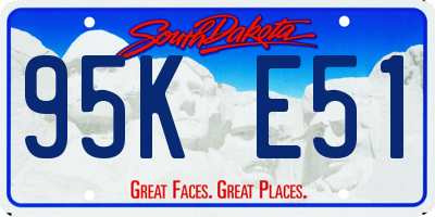 SD license plate 95KE51