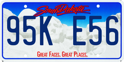 SD license plate 95KE56