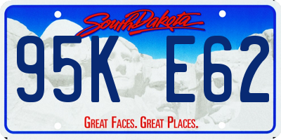 SD license plate 95KE62