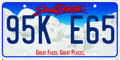 SD license plate 95KE65