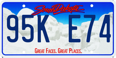 SD license plate 95KE74