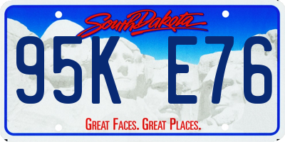 SD license plate 95KE76