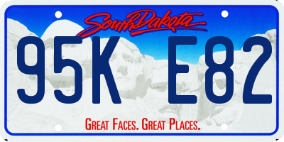 SD license plate 95KE82