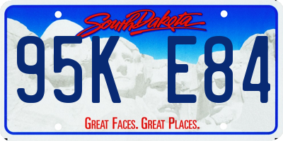 SD license plate 95KE84