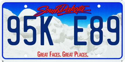 SD license plate 95KE89