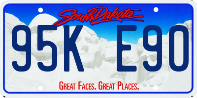 SD license plate 95KE90