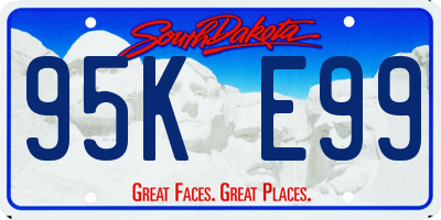 SD license plate 95KE99