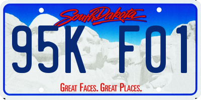 SD license plate 95KF01