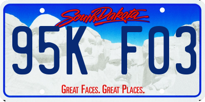 SD license plate 95KF03