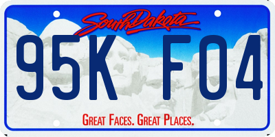 SD license plate 95KF04