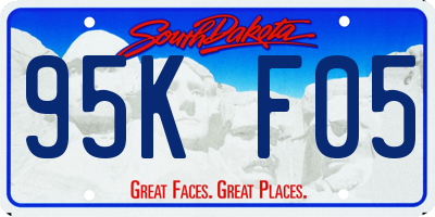 SD license plate 95KF05