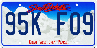 SD license plate 95KF09