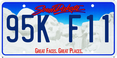 SD license plate 95KF11