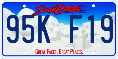 SD license plate 95KF19