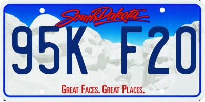 SD license plate 95KF20