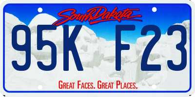 SD license plate 95KF23