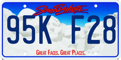 SD license plate 95KF28