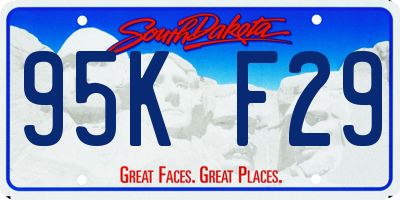 SD license plate 95KF29