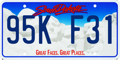 SD license plate 95KF31