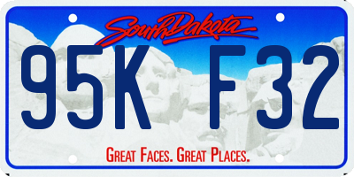 SD license plate 95KF32