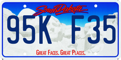 SD license plate 95KF35