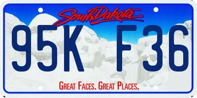 SD license plate 95KF36