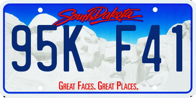 SD license plate 95KF41