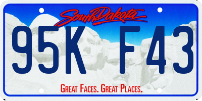 SD license plate 95KF43