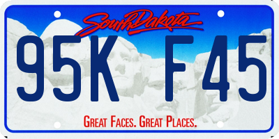 SD license plate 95KF45