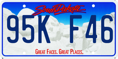 SD license plate 95KF46