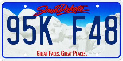 SD license plate 95KF48