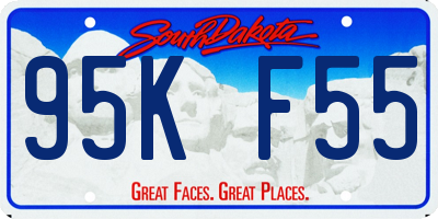 SD license plate 95KF55