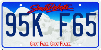 SD license plate 95KF65