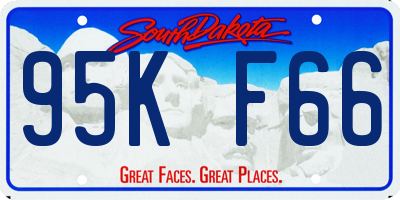 SD license plate 95KF66