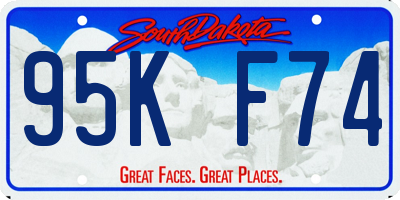 SD license plate 95KF74