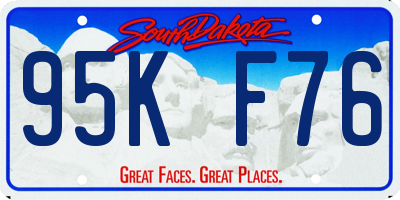 SD license plate 95KF76