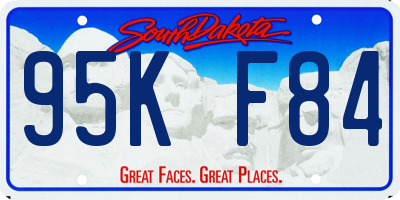 SD license plate 95KF84