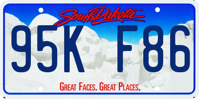 SD license plate 95KF86