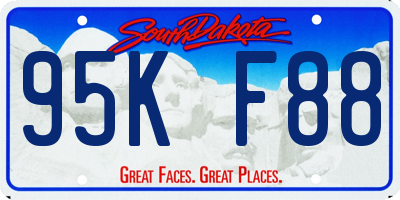 SD license plate 95KF88