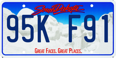 SD license plate 95KF91