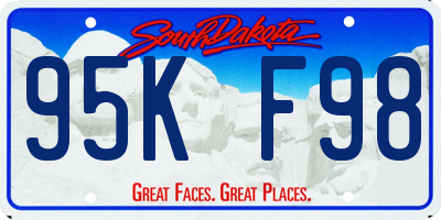 SD license plate 95KF98