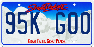 SD license plate 95KG00