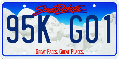 SD license plate 95KG01