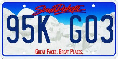 SD license plate 95KG03