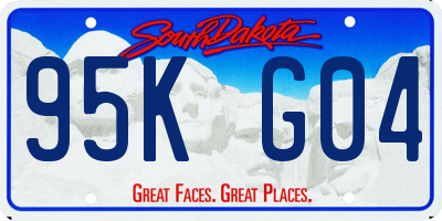 SD license plate 95KG04