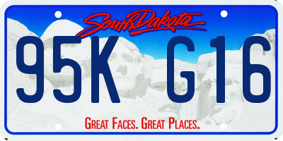 SD license plate 95KG16