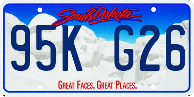 SD license plate 95KG26