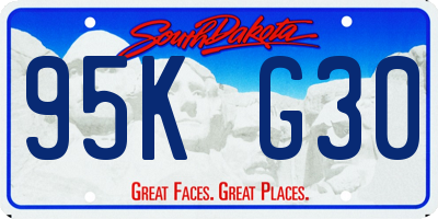 SD license plate 95KG30