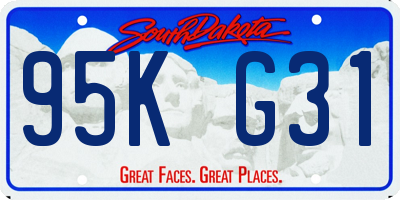 SD license plate 95KG31