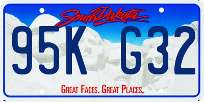 SD license plate 95KG32